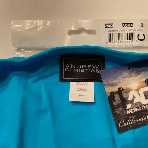 NWT - AC -  PRIDE Bikini - Aqua (802A) - Picture 2 of 9
